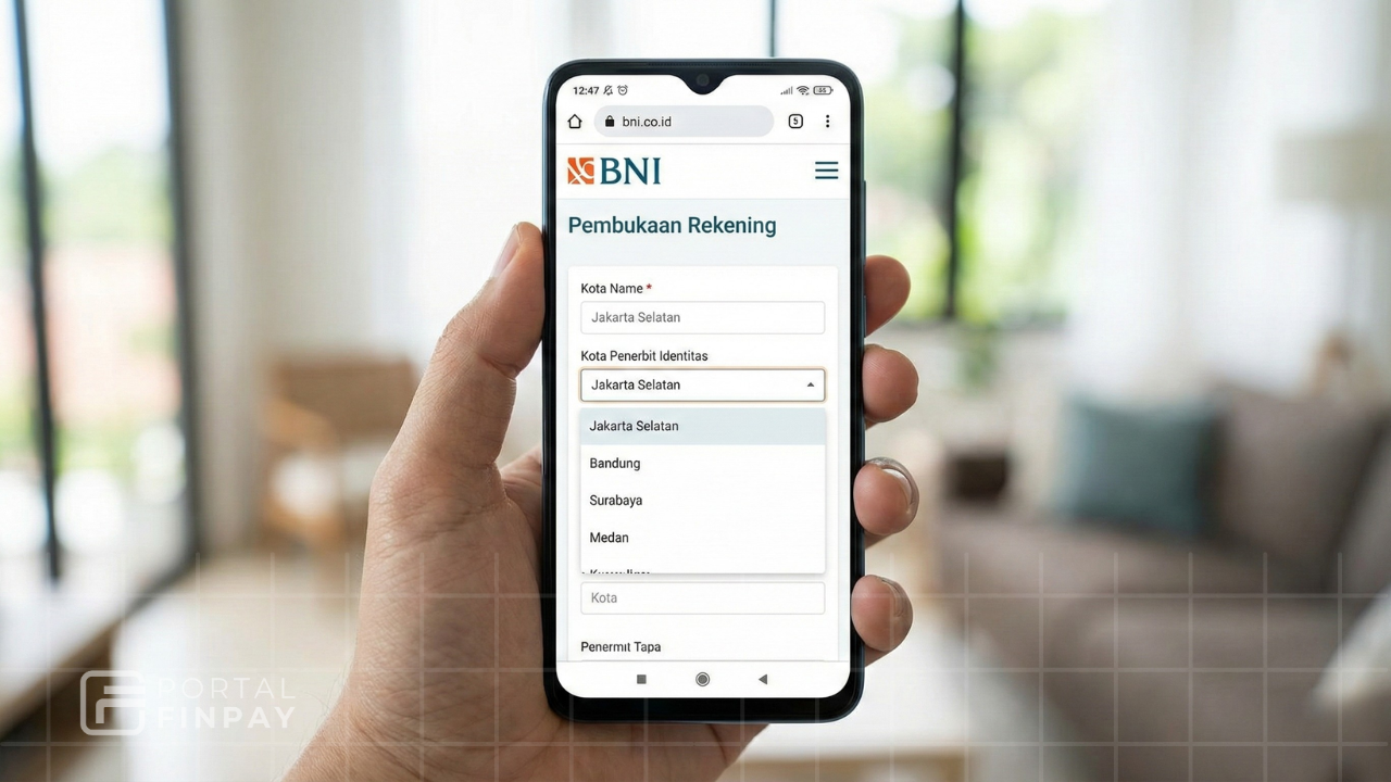 Kota Penerbit Identitas BNI